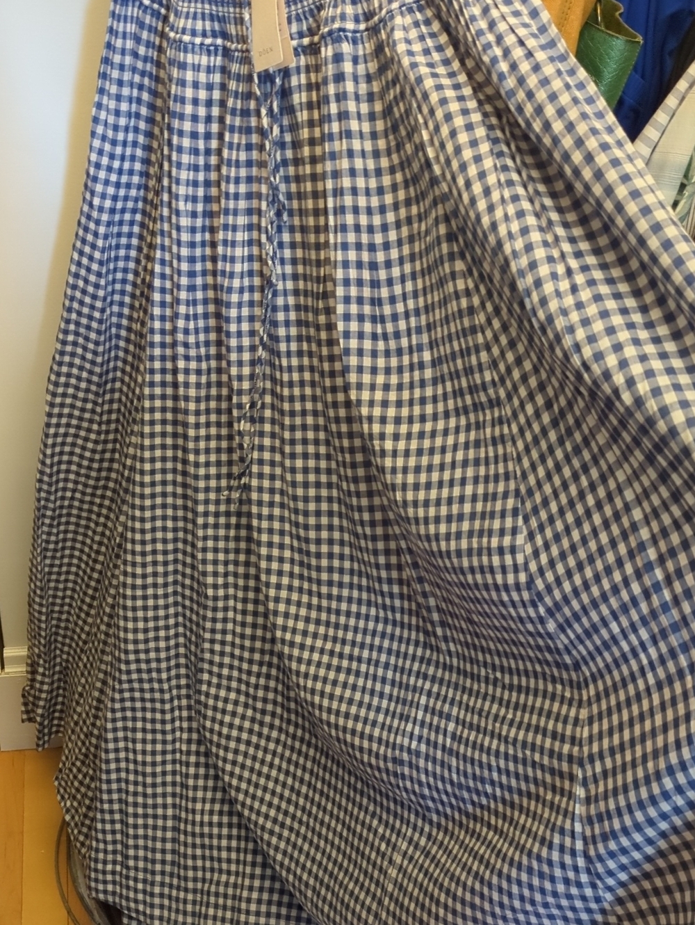 Last Call! Doen Emmaretta Dress In Blue Gingham XL NWT - Picture 5 of 5